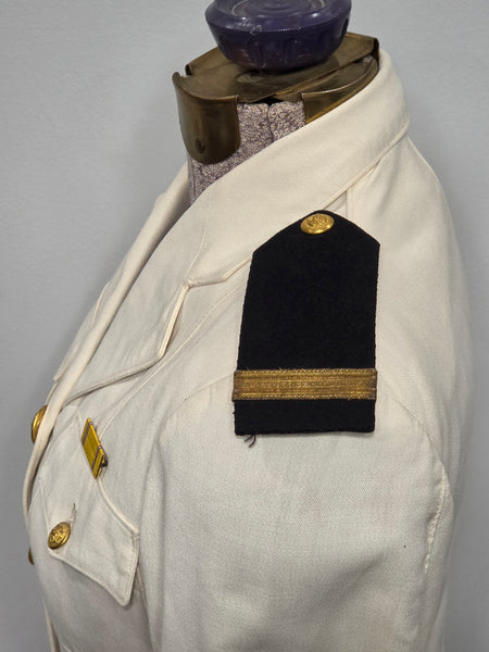 NNC Navy Nurse White Uniform Set Jacket & Skirt <br> (B-33" W-26" H-32")