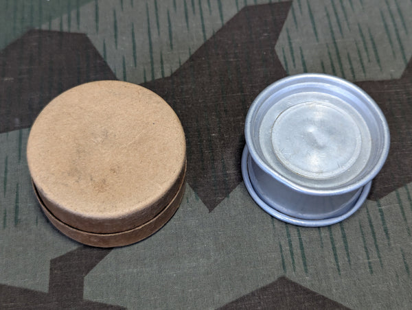 Collapsible German Aluminum Cup w Cardboard Container