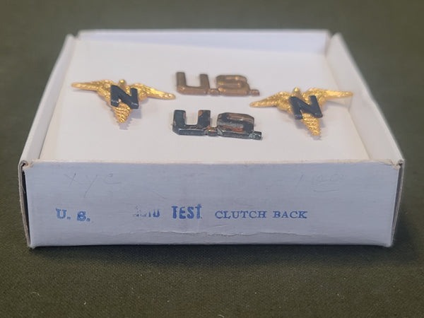 Army Nurse and U.S. Insignia Pins in Box