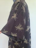 Plus Size Black Rayon Firework Print Dress <br> (B-57" W-49" H-62")