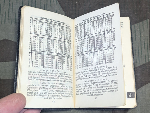 1938 Ruhr Kohle Pocket Calendar