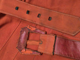Orange Rayon Dress with Scalloped Edges <br> (B-40" W-30.5" H-38")