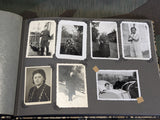 Partial German Family Photo Album Faux Snake Skin Cover