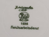 Reichsarbeitsdienst Small Shallow Porcelain Bowl 1938