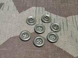 Original Feldgrau Shirt Buttons Dished Metal 14mm 4 Hole