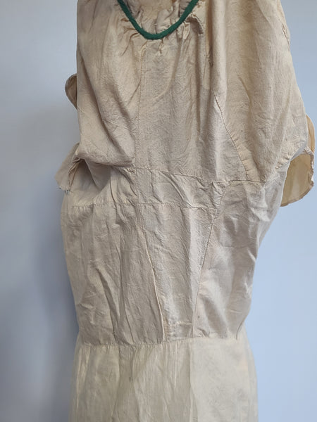 German Prewar Silk Dress Handmade <br> (B-46" W-39.5" H-46")
