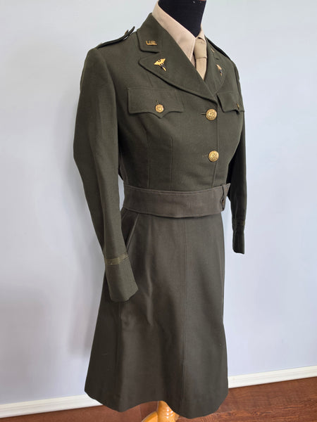 Nurse Uniform Grouping: Ike Jacket, Skirt, Hat, Blouse and Tie <br> (B-38" W-26.5" H-37")