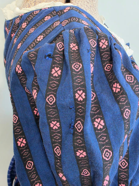 Blue and Pink Dirndl <br> (B-33" W-26")