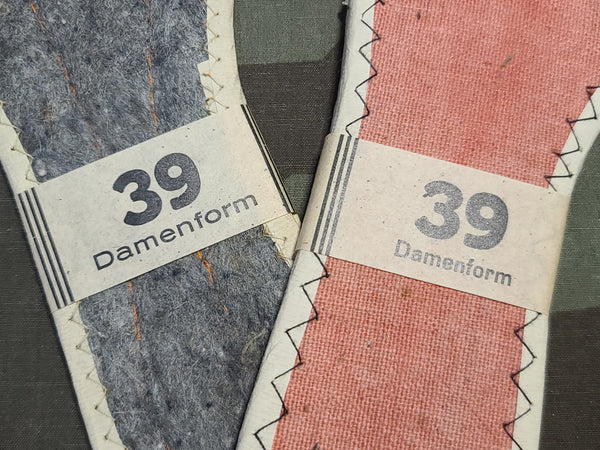 NOS German Ladies Shoe Insoles 2 Pairs Size 39