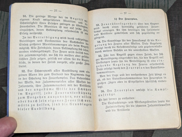 Ausbildungsvorschrift für die Infanterie 1940 Book H. Dv. 103/9 Heft 9