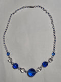 Blue Glass Bead Necklace