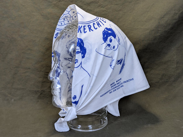 Reproduction Risqué Pinup Phrenology Kerchief Bandana
