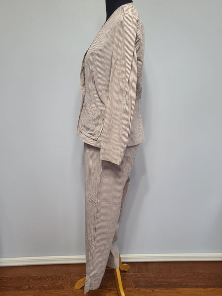 Army Nurse Seersucker Jacket and Trousers <br> (B-42" W-32" H-42")