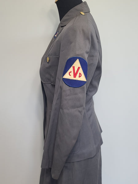 Women's Civil Defense Jacket & Skirt <br> (B-36" W-26" H-35")