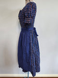 Blue and Pink Dirndl <br> (B-33" W-26")