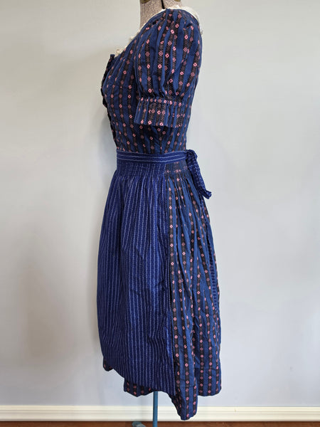 Blue and Pink Dirndl <br> (B-33" W-26")
