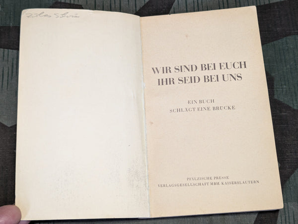 Wir sind bei Euch - Ihr seid bei uns Book Greetings from Actors/Actresses to Soldiers