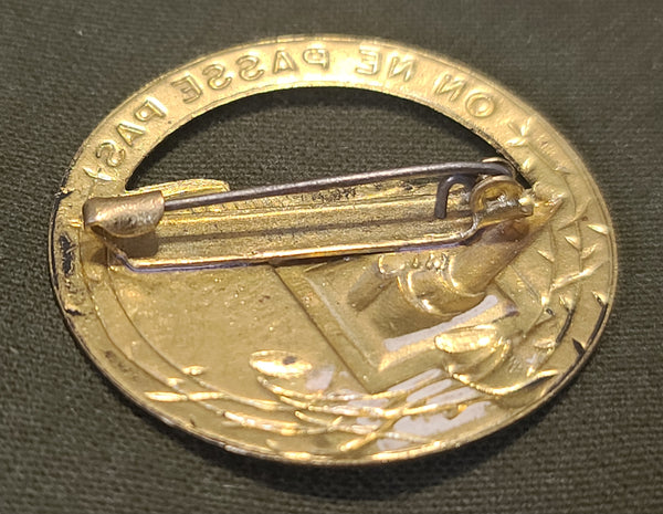 French Maginot Line "On ne Passe Pas" Bunker Pin