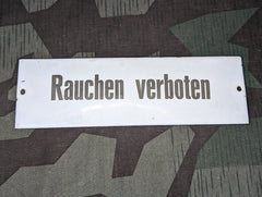 Rauchen Verboten No Smoking Enamel Sign