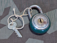 D.R.G.M. Medium Size Round German Lock with Key