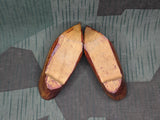 Andenken Belgien Krieg 1914-16 Tiny Wood Shoes Trench Art