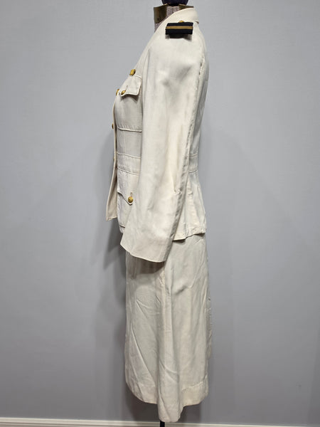 NNC Navy Nurse White Uniform Set Jacket & Skirt <br> (B-33" W-26" H-32")