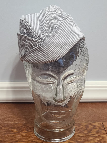 WAVES Seersucker Garrison Cap (Size 22)