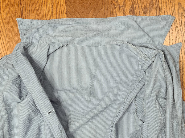 American Red Cross Blue Seersucker Dress and Hat <br> (B-42" W-36" H-41")