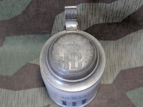 WWI Kgl. Hofbräuhaus München 0,5L Krug with Lid Martin Pauson