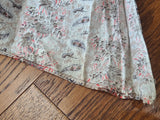 Pink and Brown Paisley Flower Print Wrap Dress <br> (B-44" W-35" H-46")