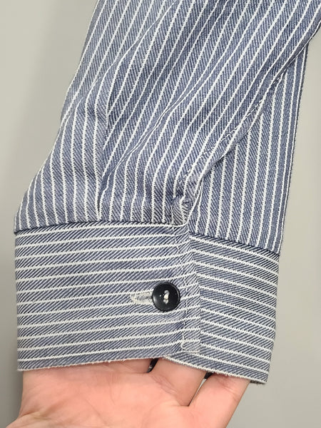 German Men's Stripe Work Shirt (~48" Chest)