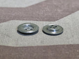 Original Feldgrau Shirt Buttons Dished Metal 14mm 4 Hole