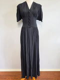 German Black Gown Long Evening Dress <br> (B-36" W-30" H-42")