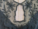 Black Rayon Gown Beading and Peplum <br> (B-36" W-28" H-34")