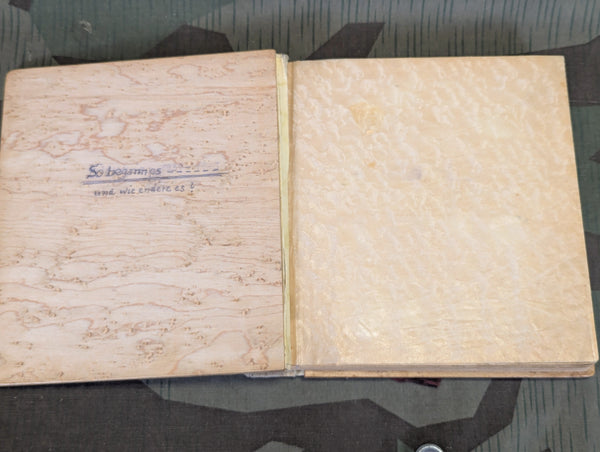 Empty Photo Album Soldatenzeit Hand Painted Wood Cover 9 Battr. Regt.257