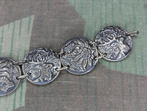 German Edelweiss and Deer Bracelet