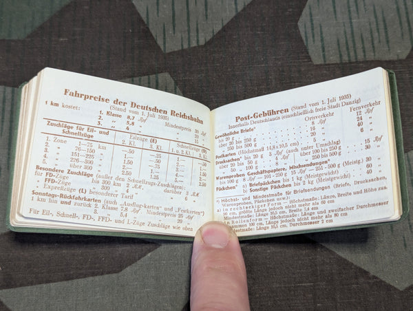 1936 Pocket Calendar Unused