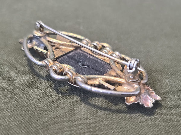 Army Eagle & Flowers Sweetheart Bracelet and Pin Set