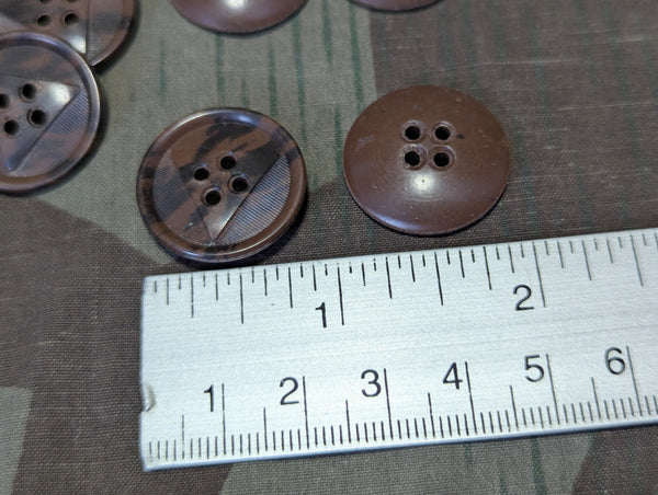 Brown Buttons 13mm (Lot of 10)