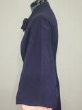 Dark Blue Rayon Dress with Polka Dots <br> (B-46" W-37" H-43")