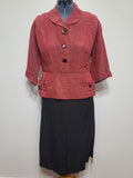 Red Jacket and Black Skirt Outfit <br> (B-46" W-36" H-43")