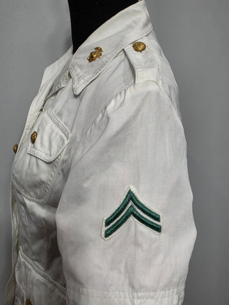 USMCWR Women's Marine Corps White Summer Jacket <br> (37" Bust)