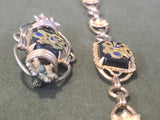 Army Eagle & Flowers Sweetheart Bracelet and Pin Set
