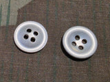 Original Army Trouser Buttons Dished Metal 18mm 4 Hole