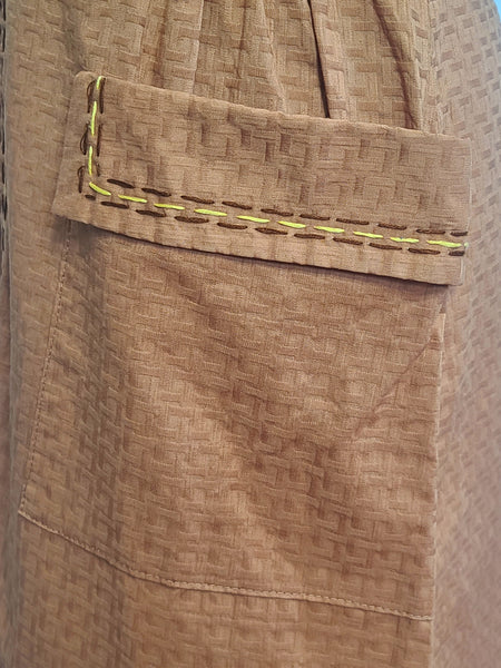 Brown Zipper Front Dress <br> (B-40" W-31.5" H-40")