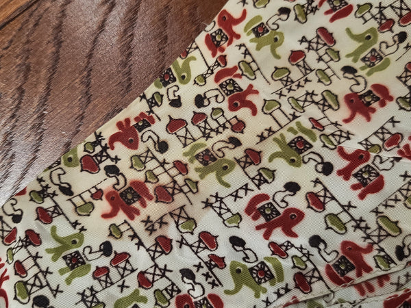 Elephant Novelty Print Dress <br> (B-44.5" W-38" H-49")