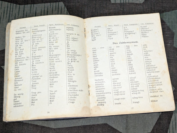 German French Russian WWI Dictionary