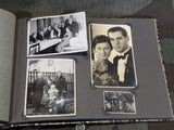 Partial German Family Photo Album Faux Snake Skin Cover