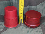 Red Bakelite Collapsible Cup with Container