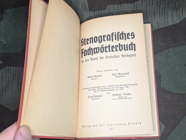 1943 Reichspost Stenographers Dictionary